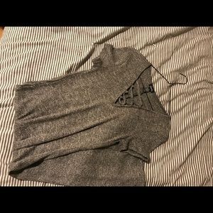 Grey short sleeve midi dress